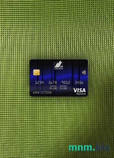 Slovakia Tatra bank visa signature card wygląd fotograficzny skan PSD + zdjęcie